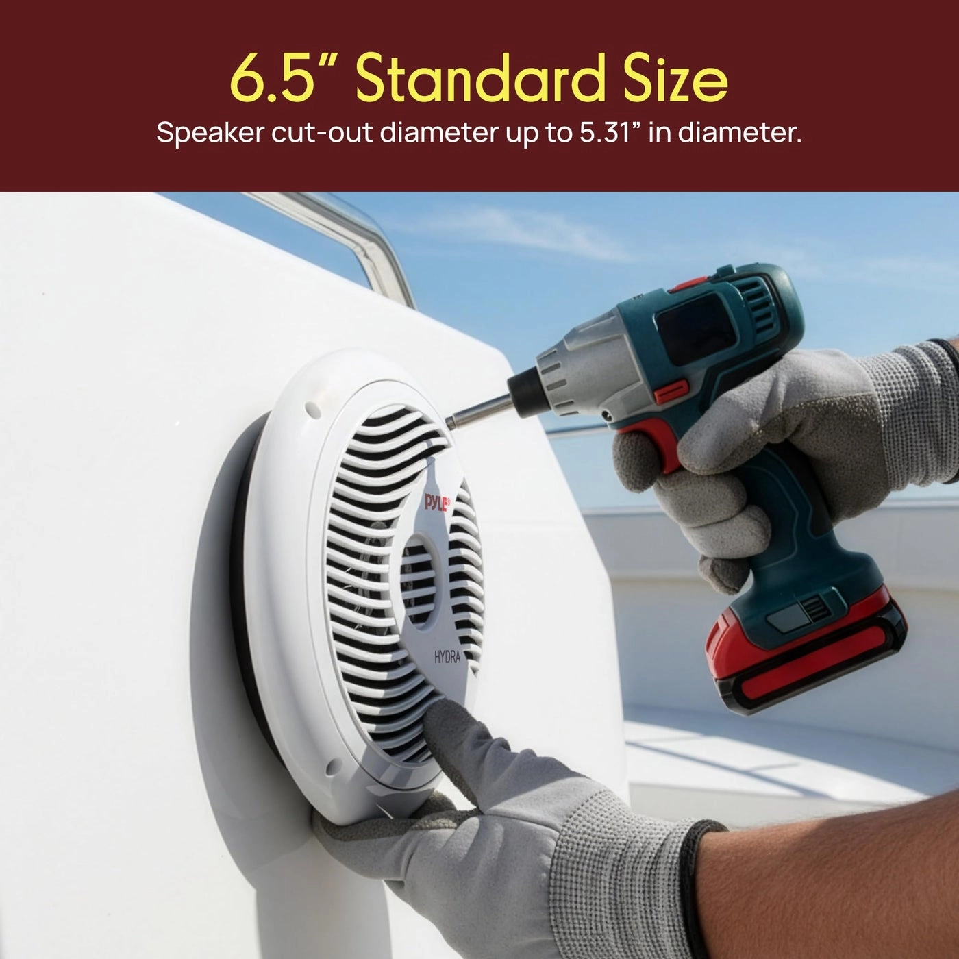 Dual Marine Speakers - 6.5 Inch 120 Watt