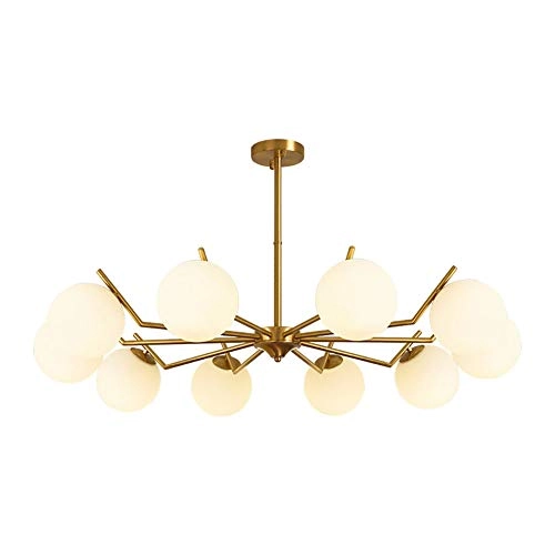 Modern Simple Chandelier - E14 10 head Copper