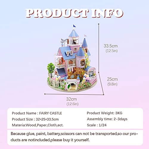 DIY Dollhouse Miniature Kit - Garden Tea House 1:24