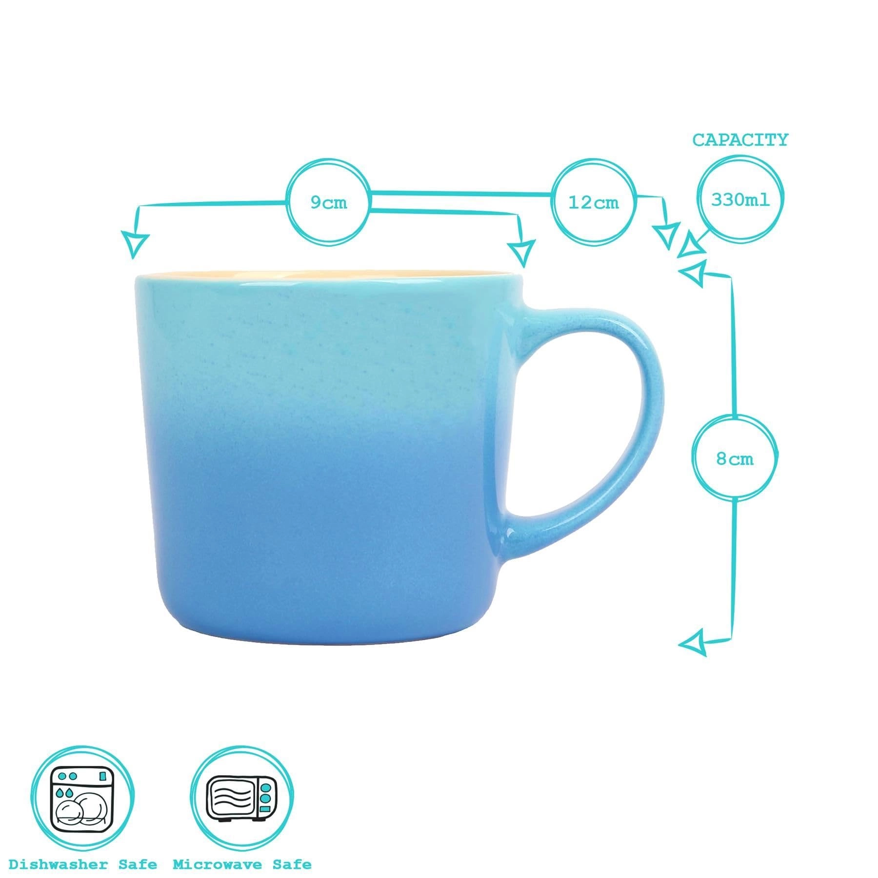 Ombre Coffee Mug - 2 pcs New Bone China 330 ml