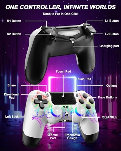 Wireless Controller - RGB WHITE