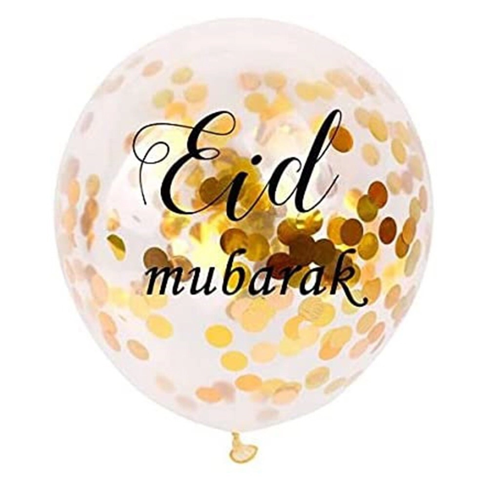 Eid Mubarak Confetti Balloons - 15 Pcs Eid
