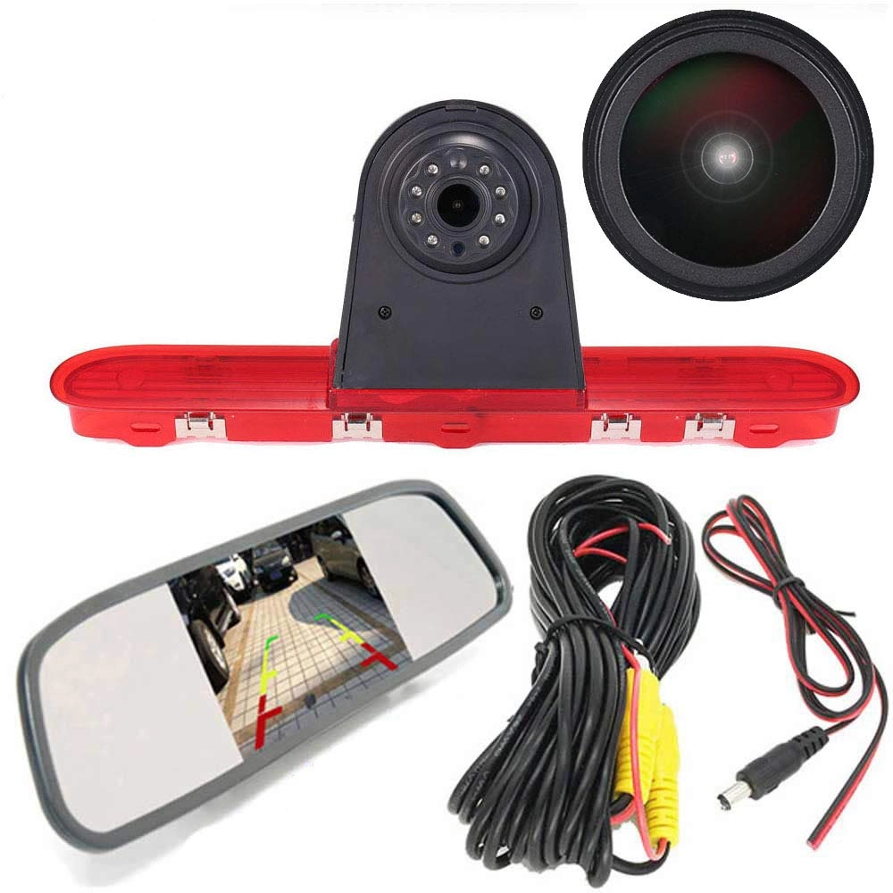 Brake Light Reversing Camera + Rear View Mirror Monitor - Night vision 628 x 586 pixels