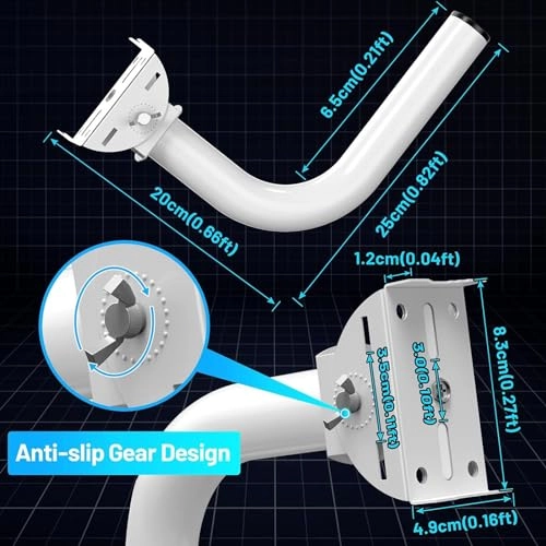 Adjustable Wireless Bridge Mount - Stainless Steel 150° Adjustment Waterproof