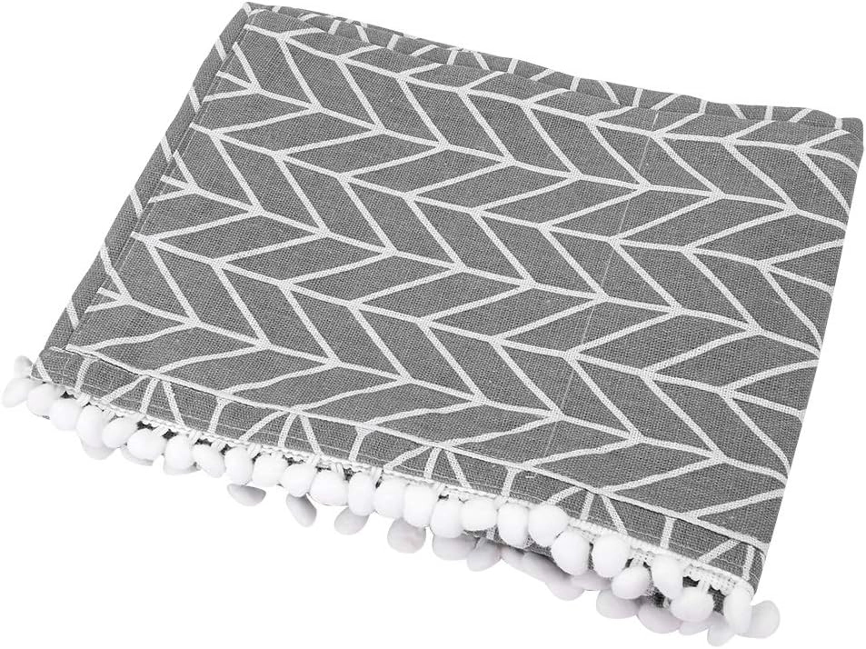 comfrt Washing Machine Cover - Dust-Proof Cotton Linen Side Storage Pockets 51x21inch