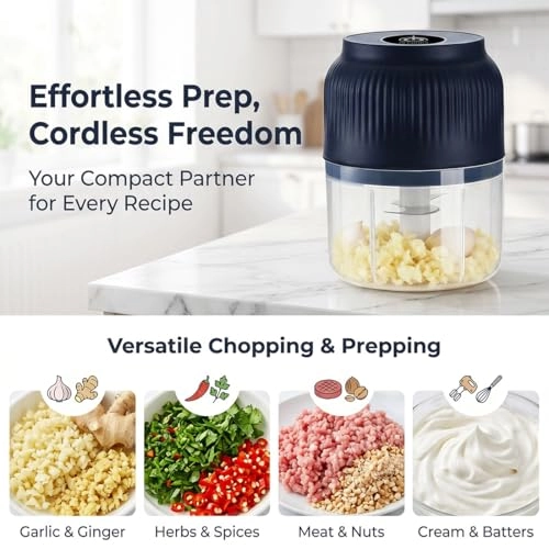 Electric Garlic Chopper - 350ML USB rechargeable