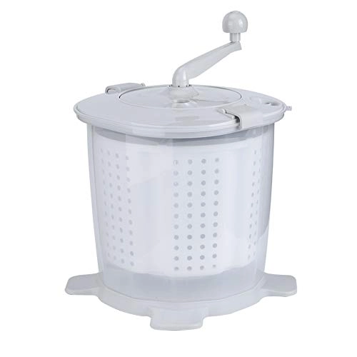 Manual Washing Machine - 1200RPM Portable Hand Cranked Detachable Dehydration Basket