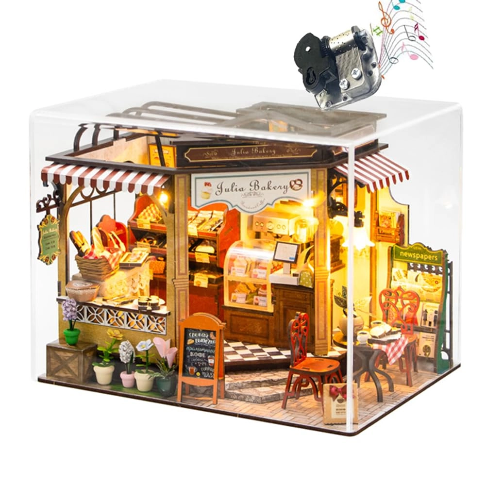 Miniature Wooden Dollhouse Furniture Kit - Creative Room 1:24