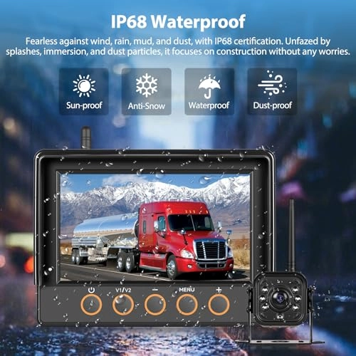 Wireless Rear View Camera - IR Night Vision 720P