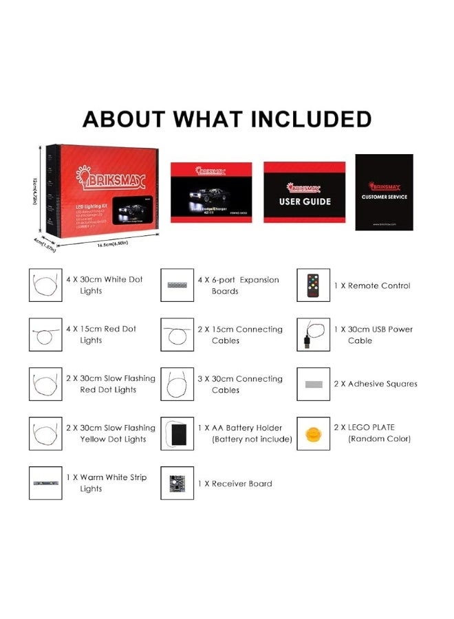 Led Lighting Kit for Technic Fast & Furious Dom’s Dodge Charger - Compatible with 42111