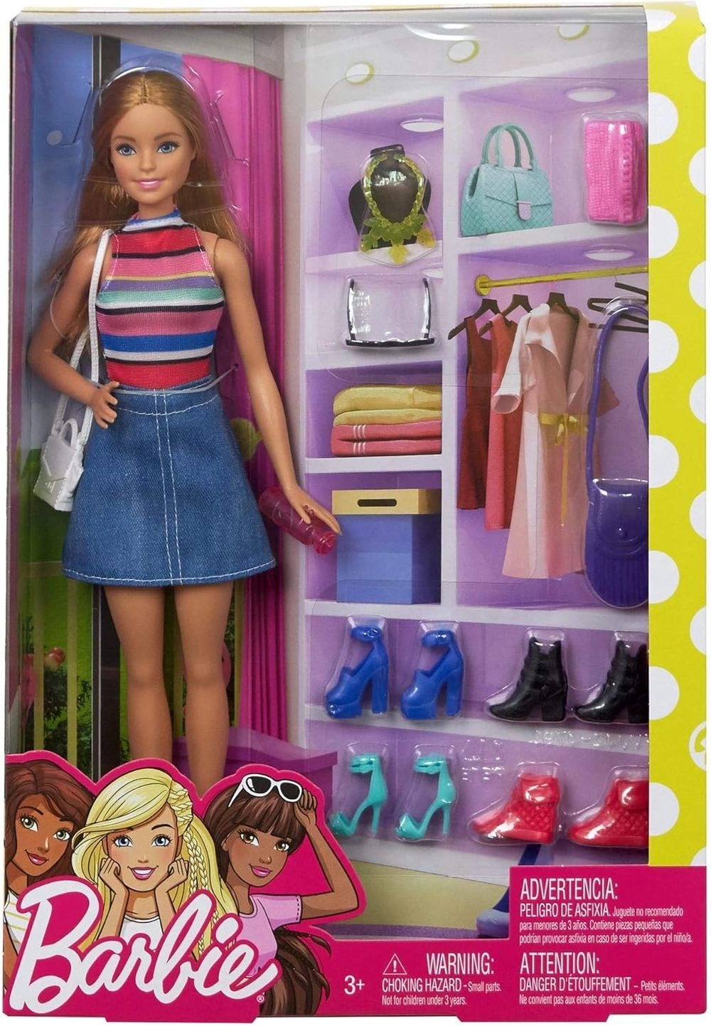 Malibu Fashion Doll - Roller Skating Blonde Hair 9 Makeup Themed Pieces Ages 4+