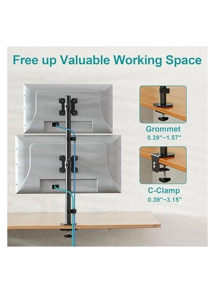 Dual Monitor Stand - 32 inch 75mm x 75mm 100mm x 100mm
