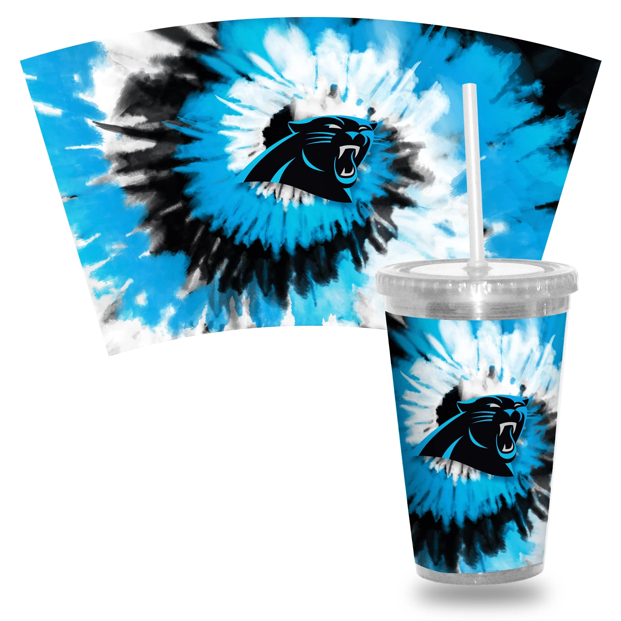 NFL Football Metallic Tie Dye Tumbler - 473ml