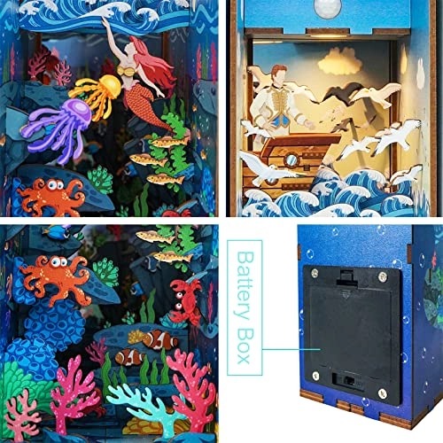 DIY Dollhouse Book Nook Kit - The Little Mermaid