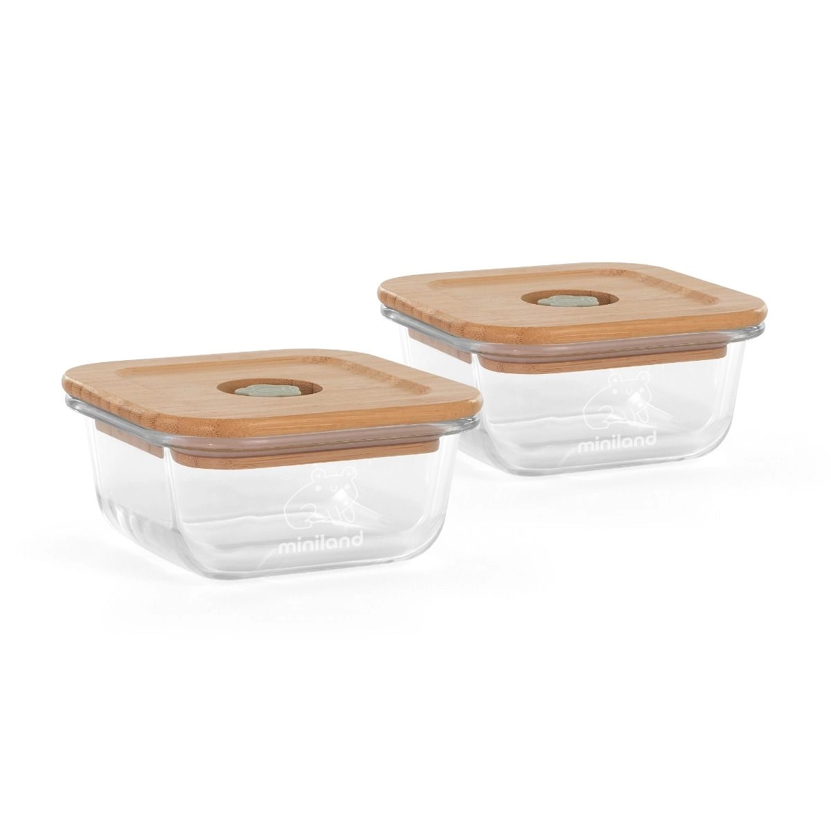 miniLAnD Ecosquare Frog Containers - 0 months to 2 years 2 pieces