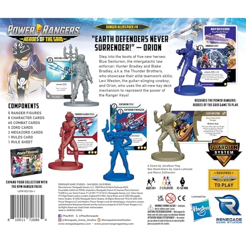 Power Rangers: Heroes of The Grid: Allies Pack #4 - Roleplaying Miniatures Game