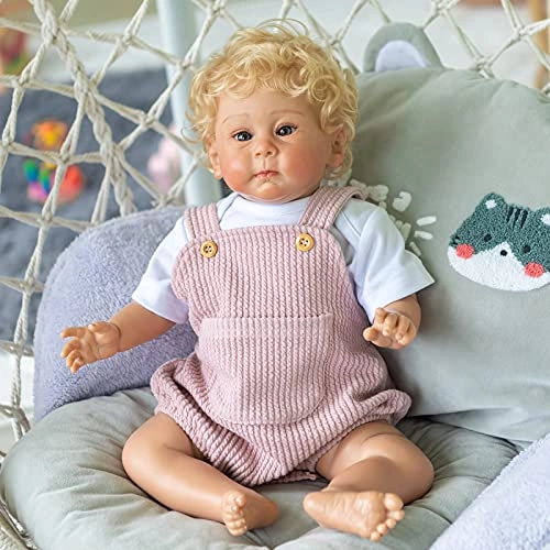 Huxley Reborn Baby Doll - 58CM Silicone vinyl Rooted Blonde Hair