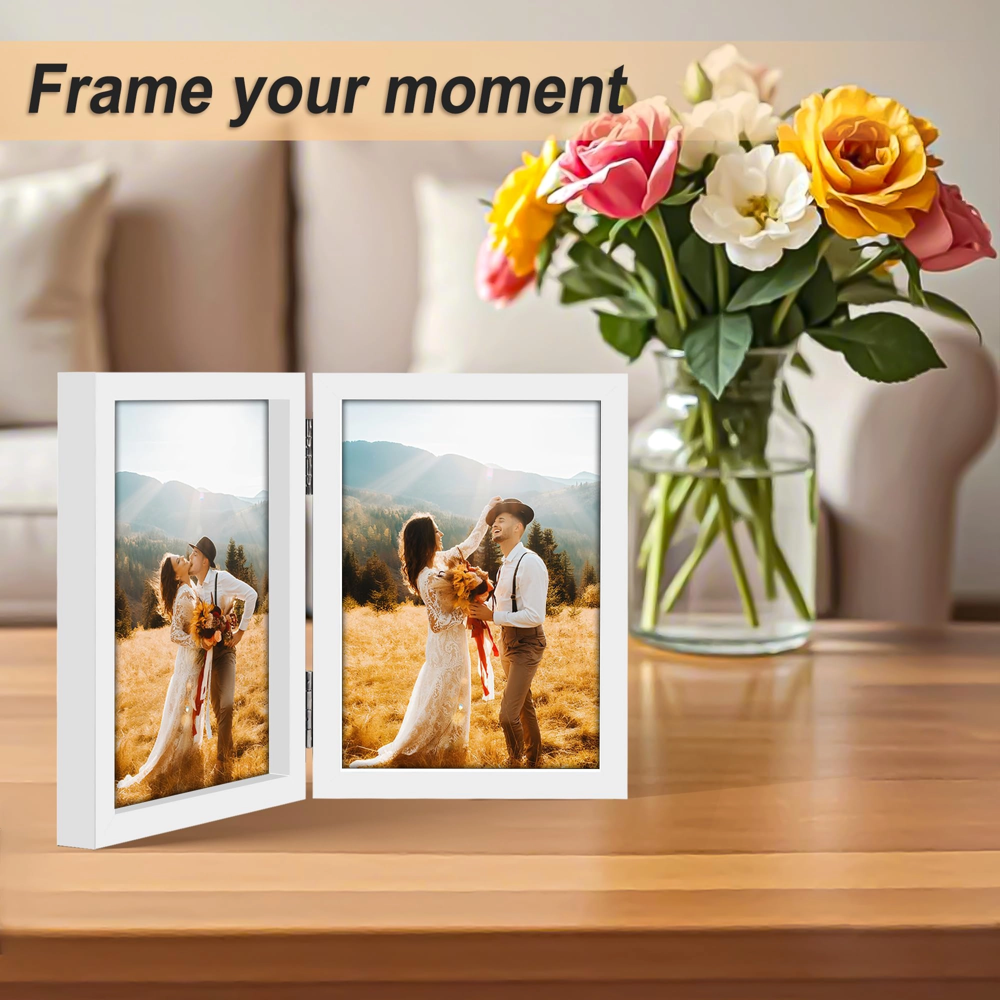 Double Picture Frame - 3.5x5 in 2 picture frames