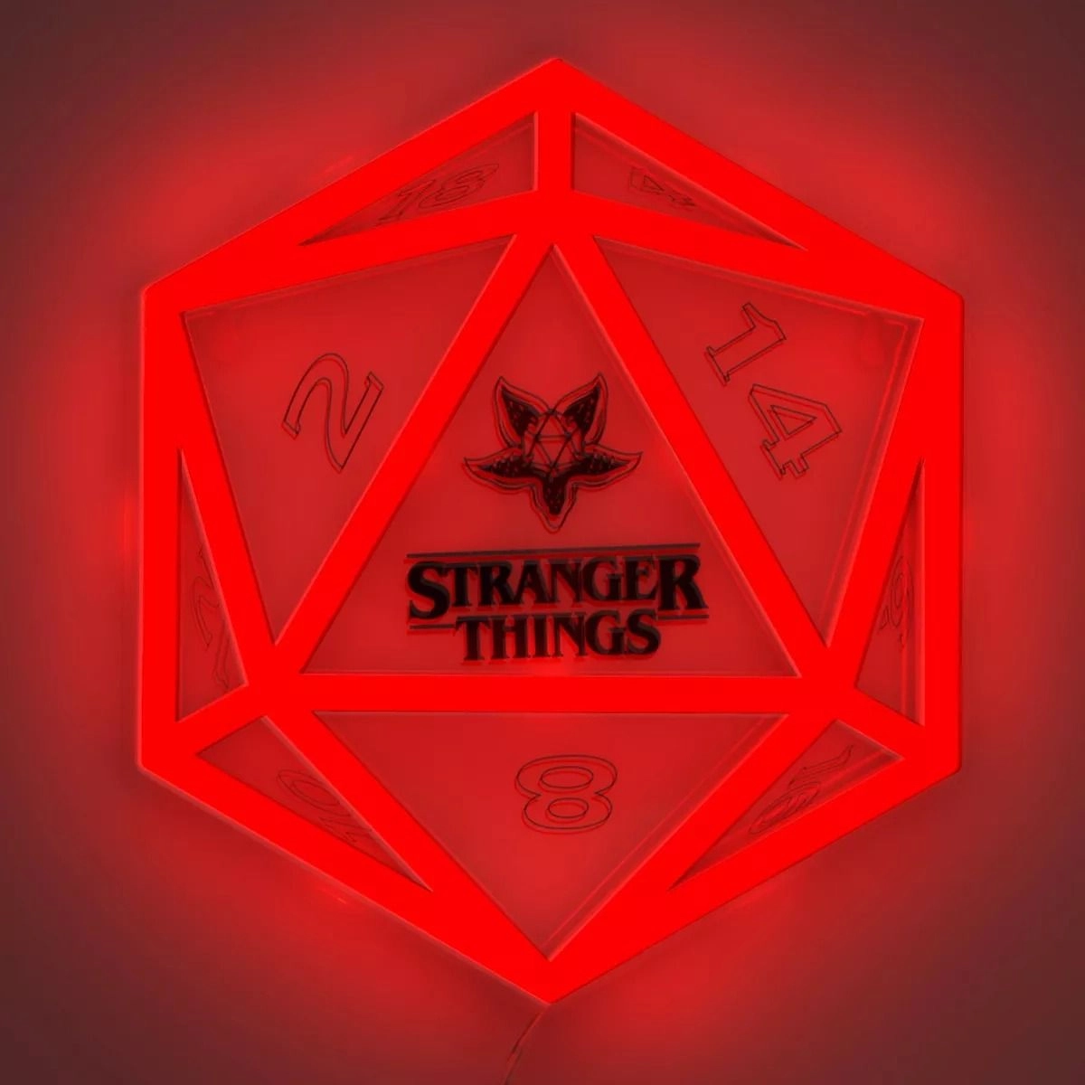 Stranger Things D20 LED Neon Light - 9.4" (24cm) wall-mountable USB powered