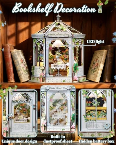 Book Nook Kit - Windsor Flower House Wood LED