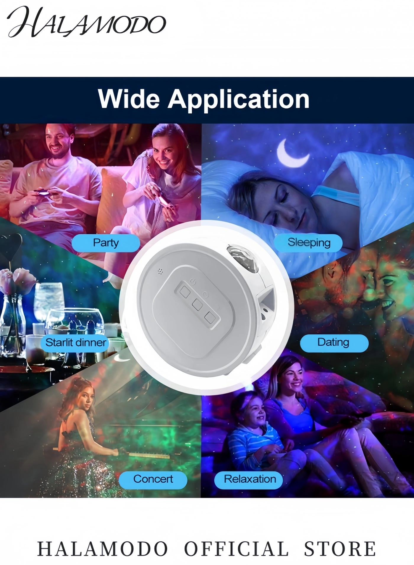 Starry Sky Projector Lamp - White