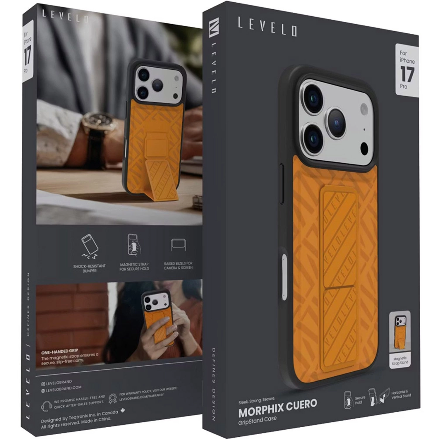 Morphix Cuero Gripstand Case for iPhone 17 Pro