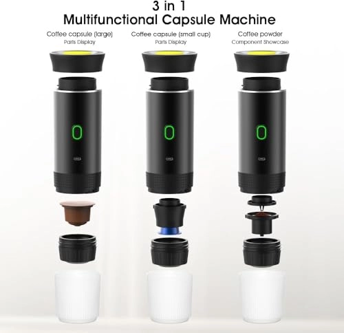 HELEE - 8500mAh 3-5 Min Self-heating Compatible with Ground Coffee & NS Capsule