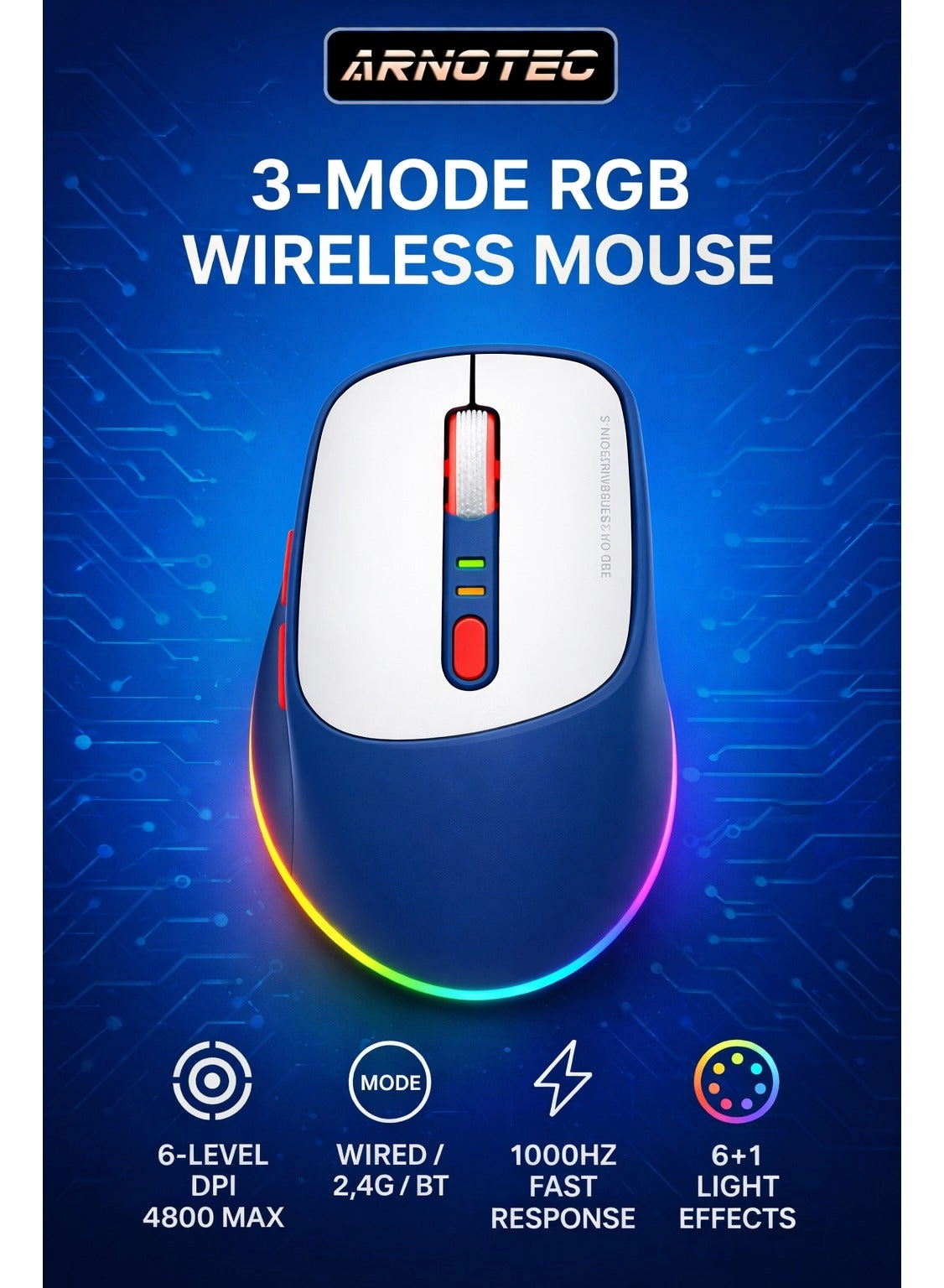 ARNOTEC BM3 Mouse - Wired/Wireless