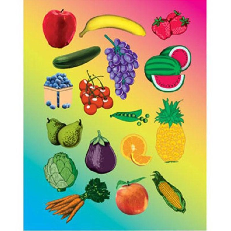 Fruits & Vegetables Sticker Book 3 pcs