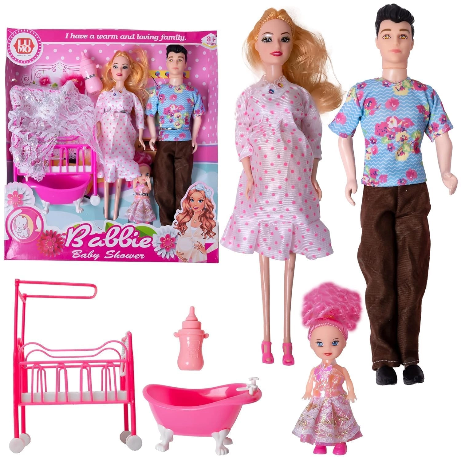 Euphoria Pregnant Doll Set - Plastic Multicolor Ages 6+