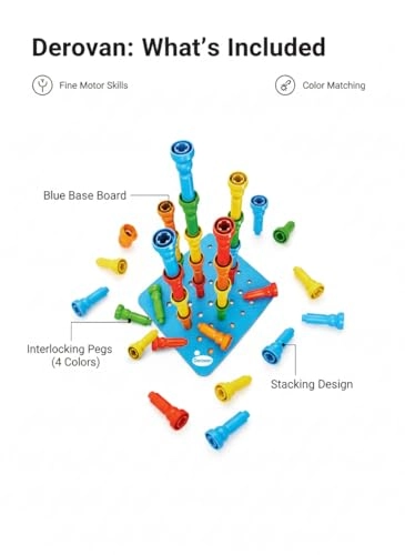 100‑Peg Educational Building Toy - 3+ 100 pieces
