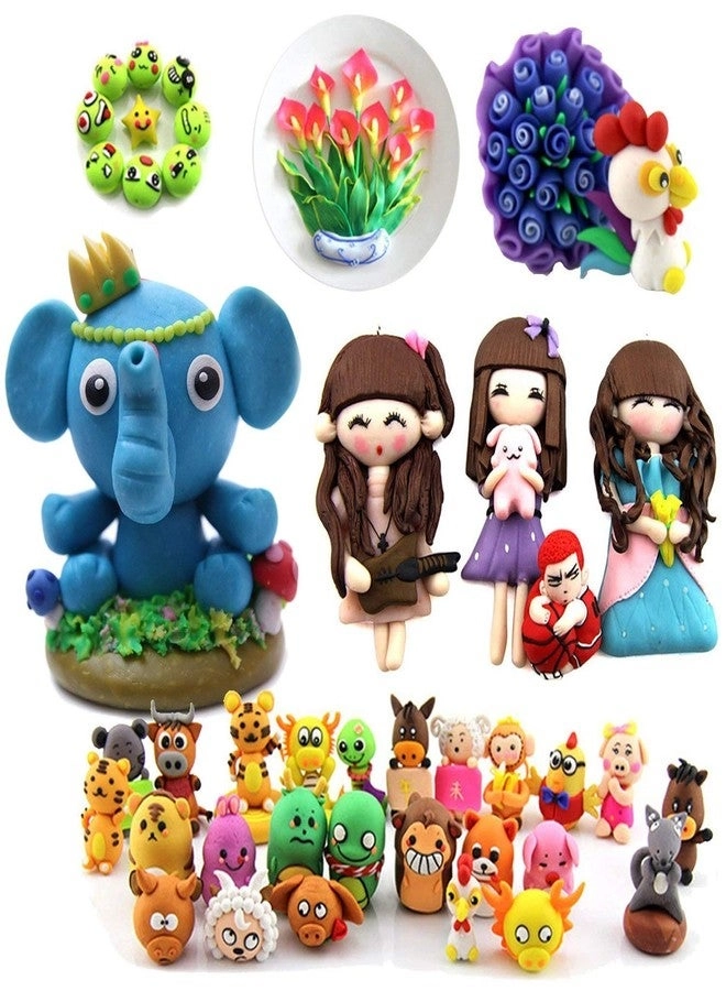 Air Dry Clay + Stickers + Tools - 48 pcs