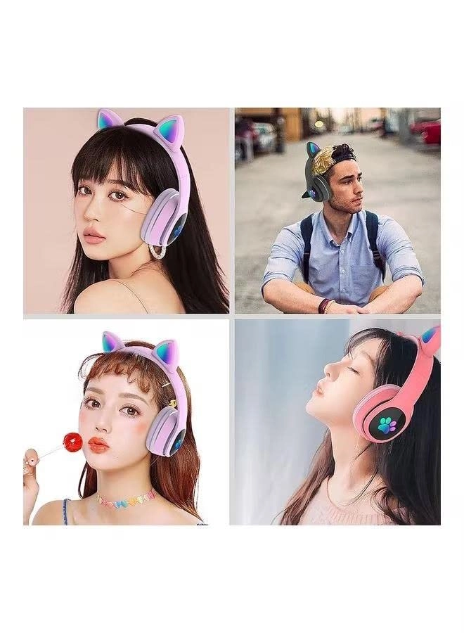 Glowing Cat Ear Headphones Wireless Headphone