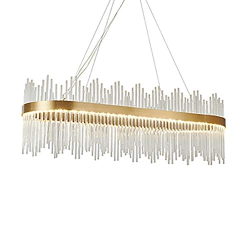 Semi Flush LED - Titanium gold three-color light 60cm