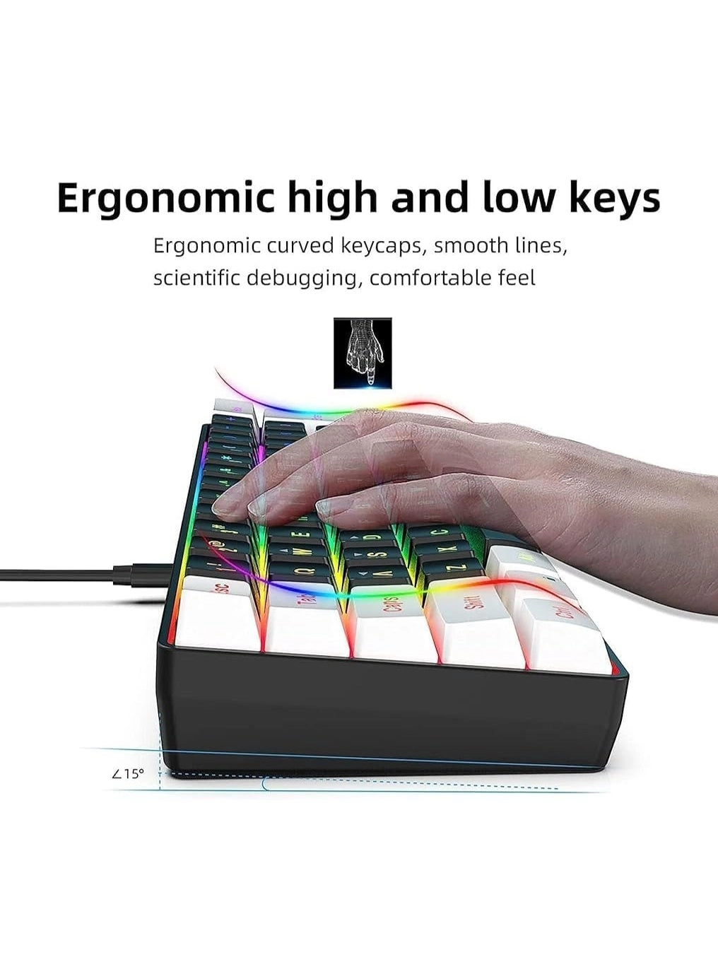 Rock Keyboard + Ultralight Honeycomb Mouse + 700x300mm Mousepad