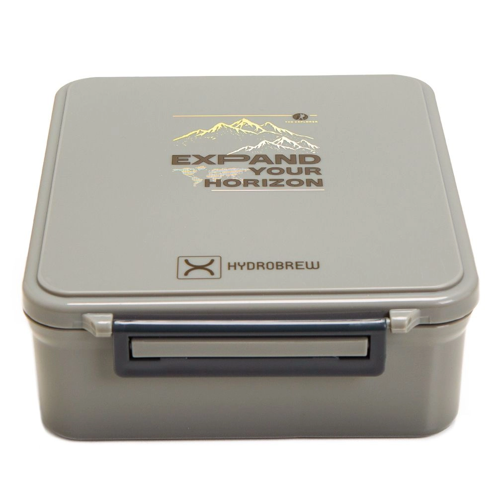 Hydrobrew Bento Lunch Box - Adventure Sage 1.74L + Steel Food Jar - 0.35L + Lunch Bag - Insulated