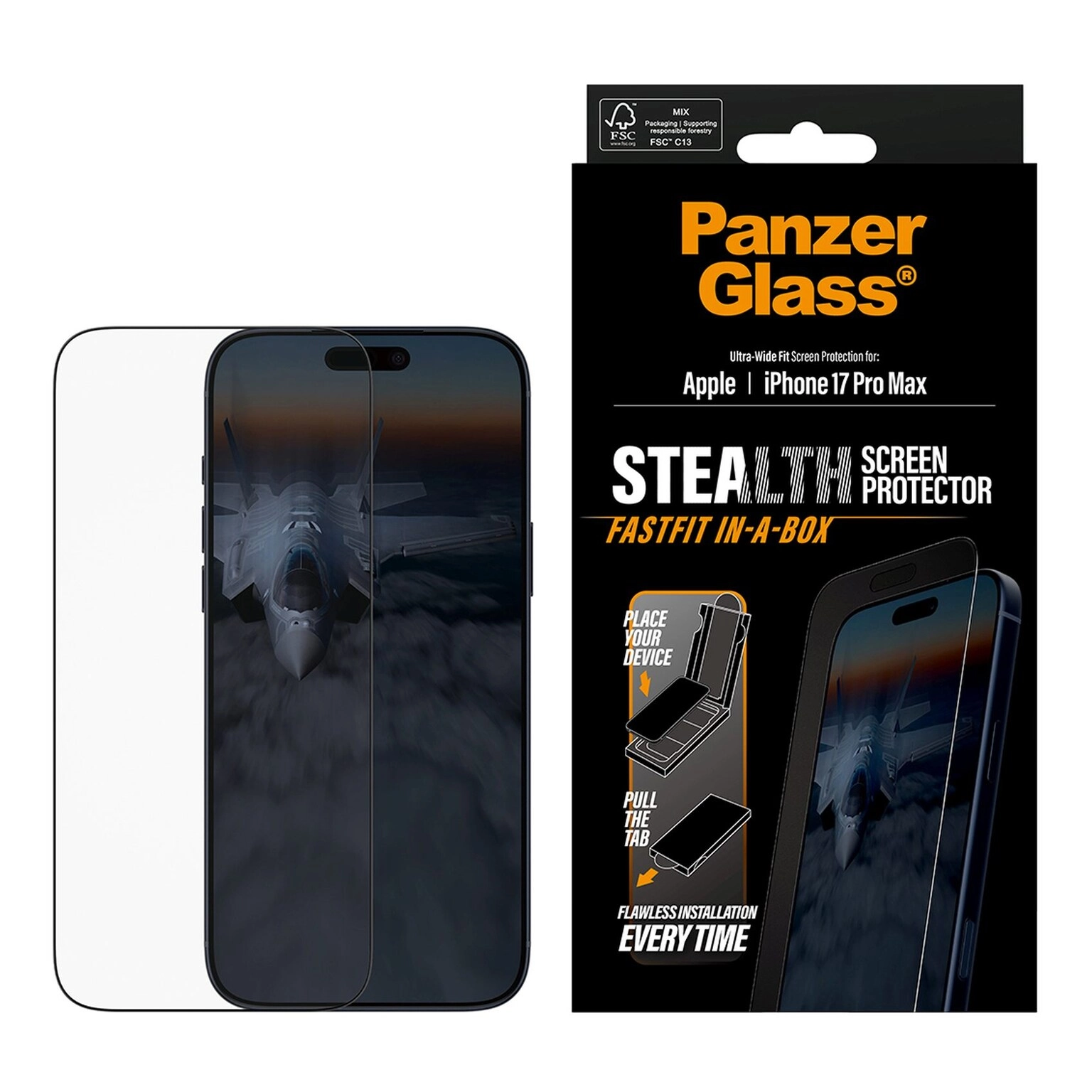 Clear Ultra-Wide Fit Screen Protector for iPhone 17 Pro Max