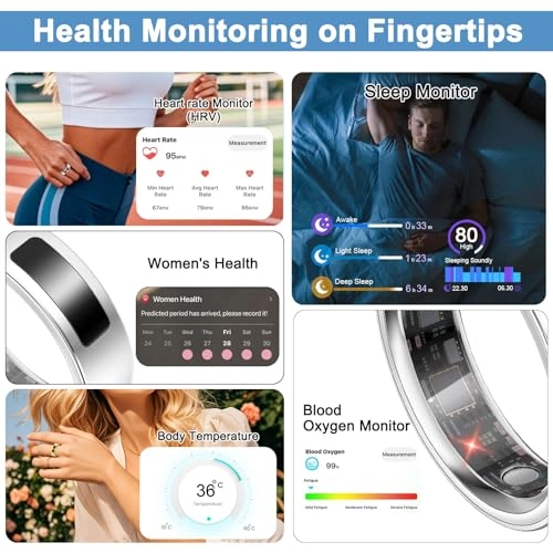 Smart Ring - Fitness Tracker Silver 8#