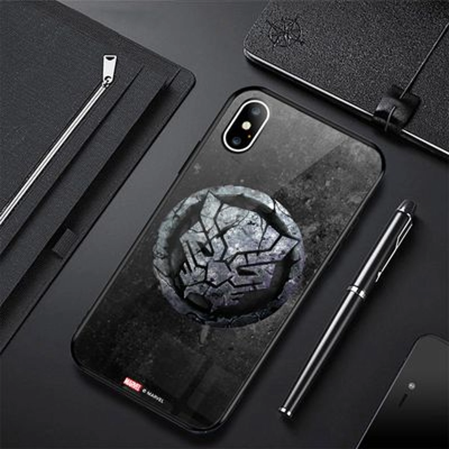 Black Panther logo iPhone XS Cover Back Case for iPhone Xs