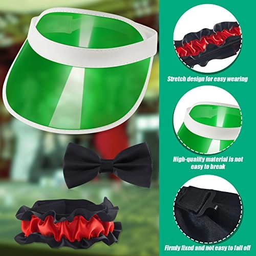 Dealer Visor + Bow Tie + Armband - 3 Pcs