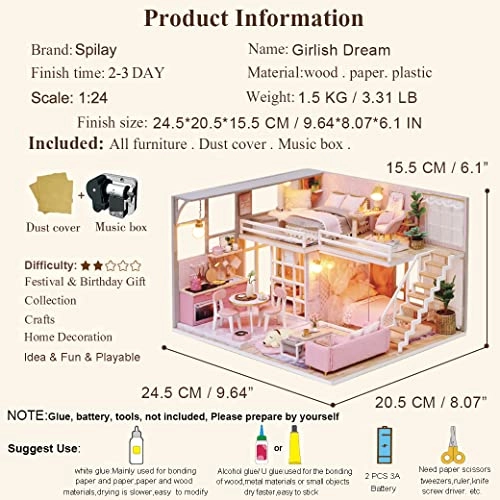DIY Miniature Dollhouse Kit - 124 scale