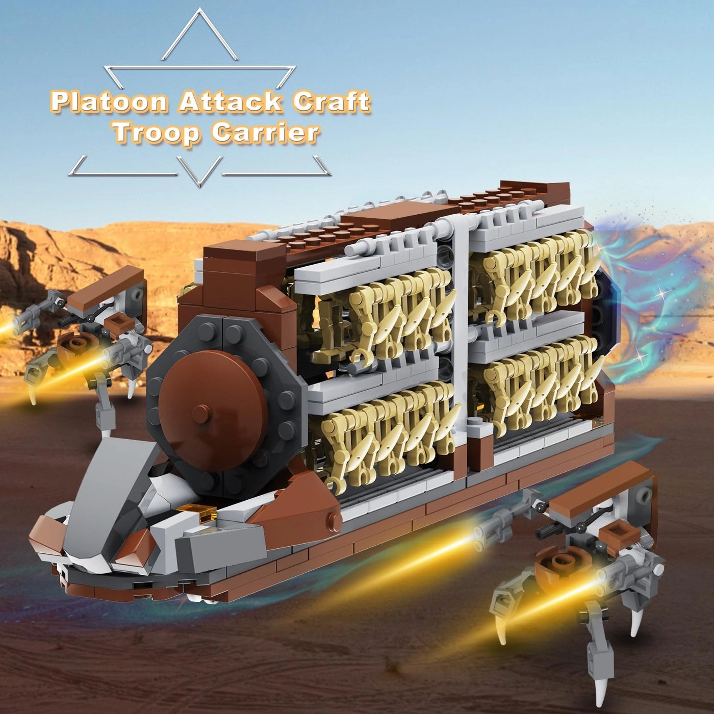 Battle Army Clone Platoon Attack Craft - Battle Soldiers 32pcs