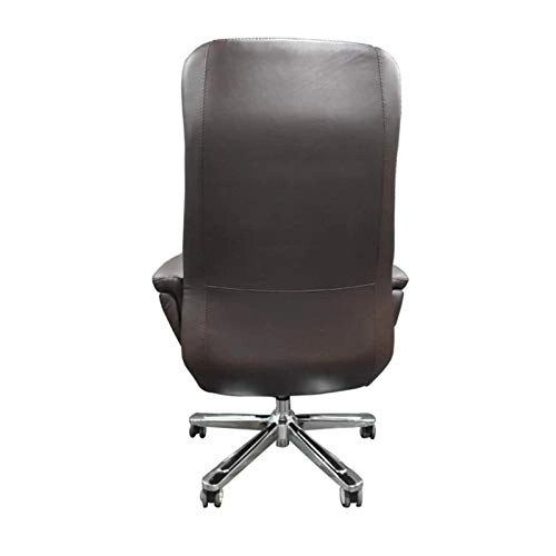 Desk Chair - PU Leather Brown High Back