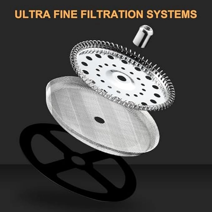 French Press - 304 Stainless Steel Filter