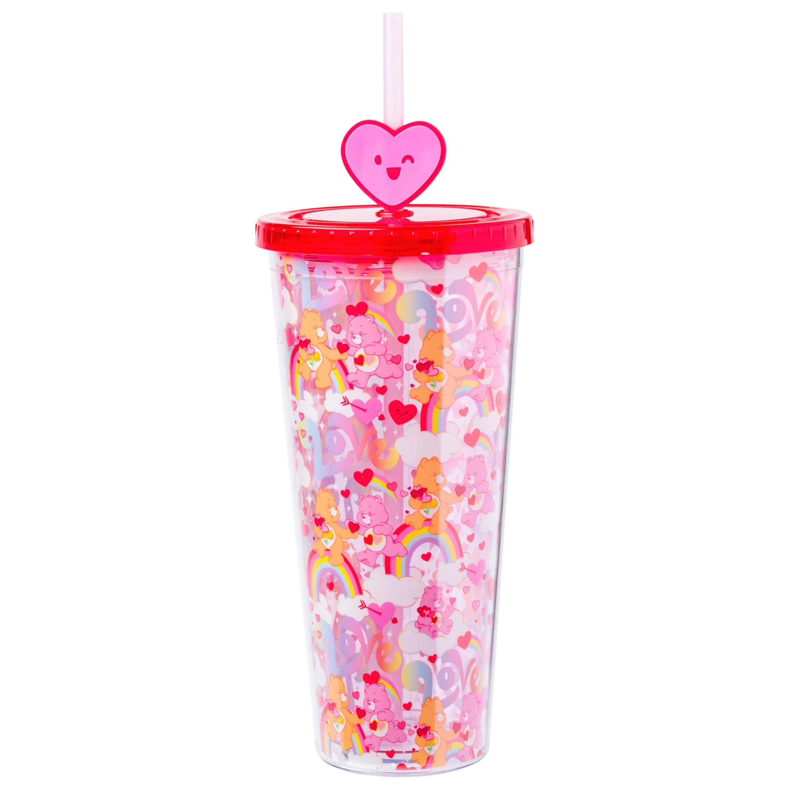 Silver Buffalo Care Bears Plastic Mug - 1.0 pcs Lid Straw