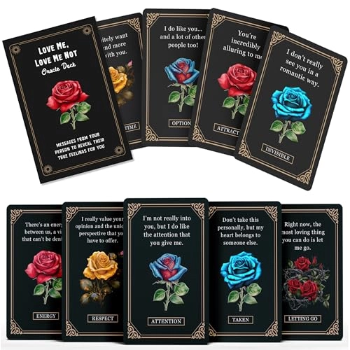 Metaphoracle Love Me Love Me Not Oracle Deck - 50 Cards Gold Foil