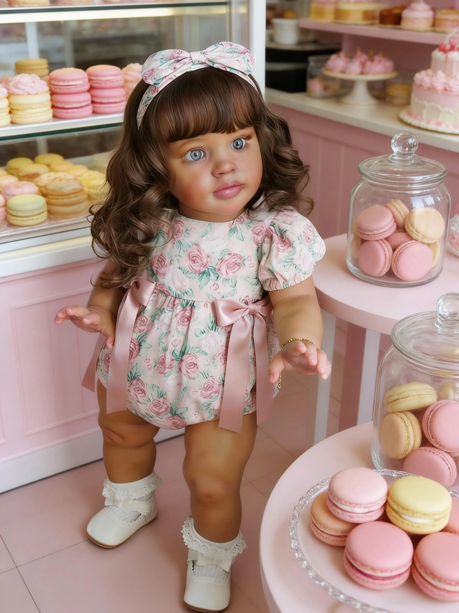 Pippa Reborn Baby Doll - 26 inch Cotton Vinyl Hand-rooted Curly Hair Ages 3+