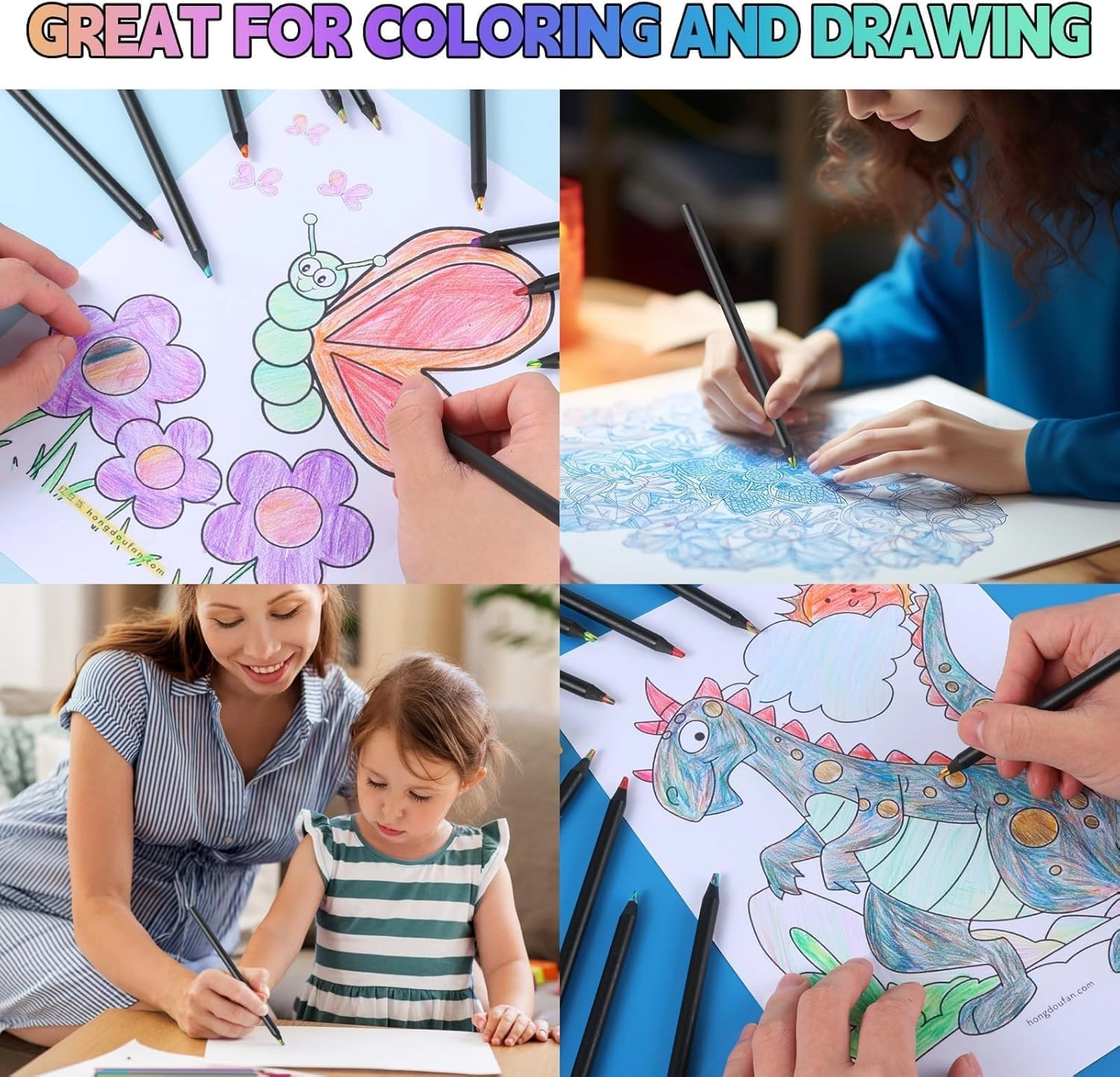 Rainbow Pencil - 4 Pcs
