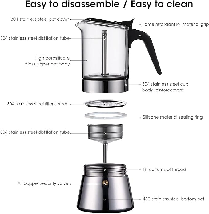 Moka Pot - Visible Pot Body Stovetop