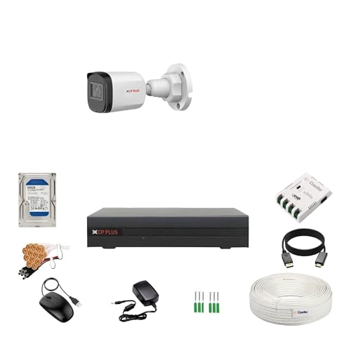 4 Channel DVR + Outdoor Camera - 2.4MP + Indoor Camera - 2.4MP + HDD - 500GB + SMPS - 4 Ch + CCTV Cable + USEWELL HDMI+BNC/DC Set